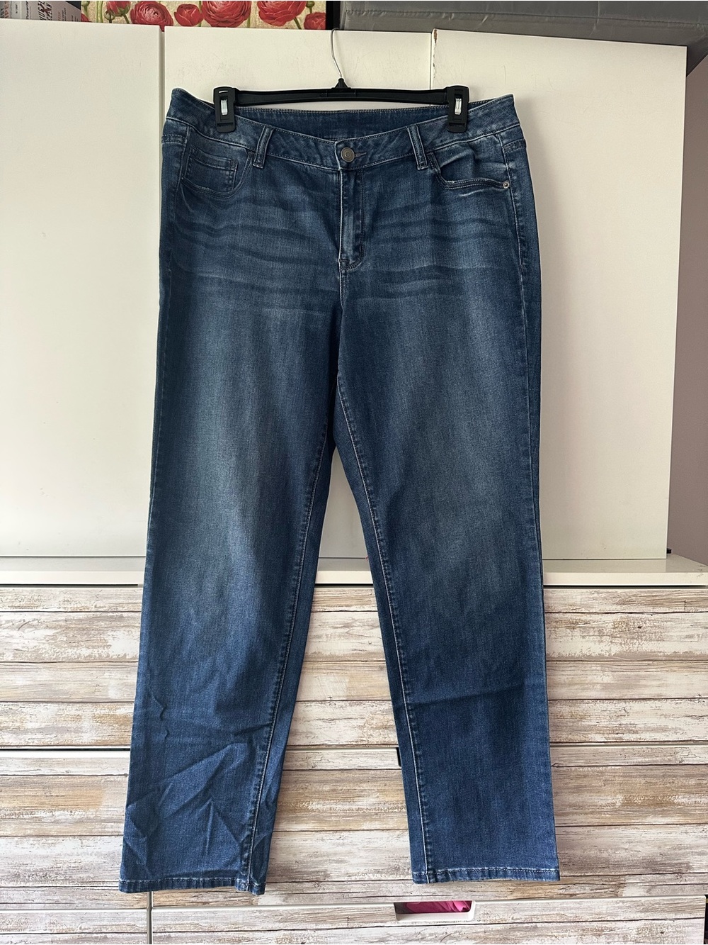 👖 Venezia Lane Bryant 18R Straight Leg Jeans Dark Wash Stretch Denim